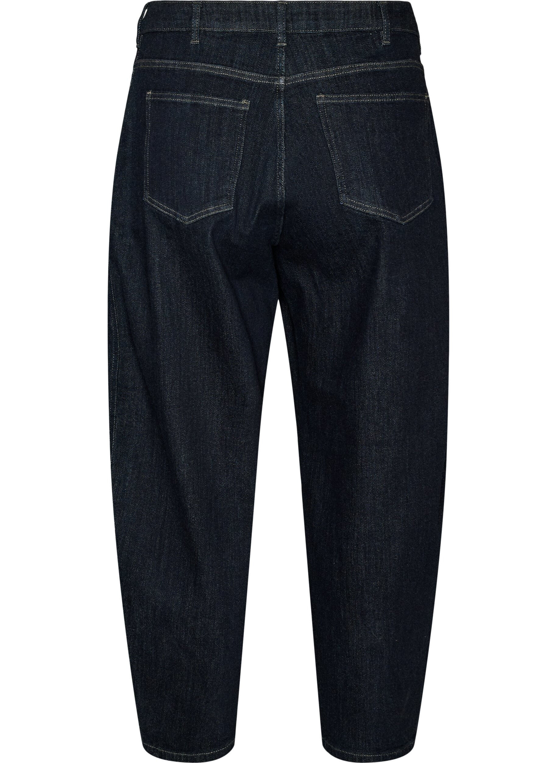 ZizziBarrel-Jeans mit hoher Taille, Blau, Packshot image number 1