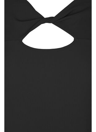 Bluse mit Cut-Out und langen Ärmeln, Black, Packshot image number 2