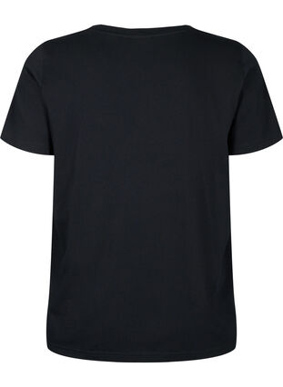 Baumwoll-T-Shirt mit Pailletten, Black W. Star, Packshot image number 1