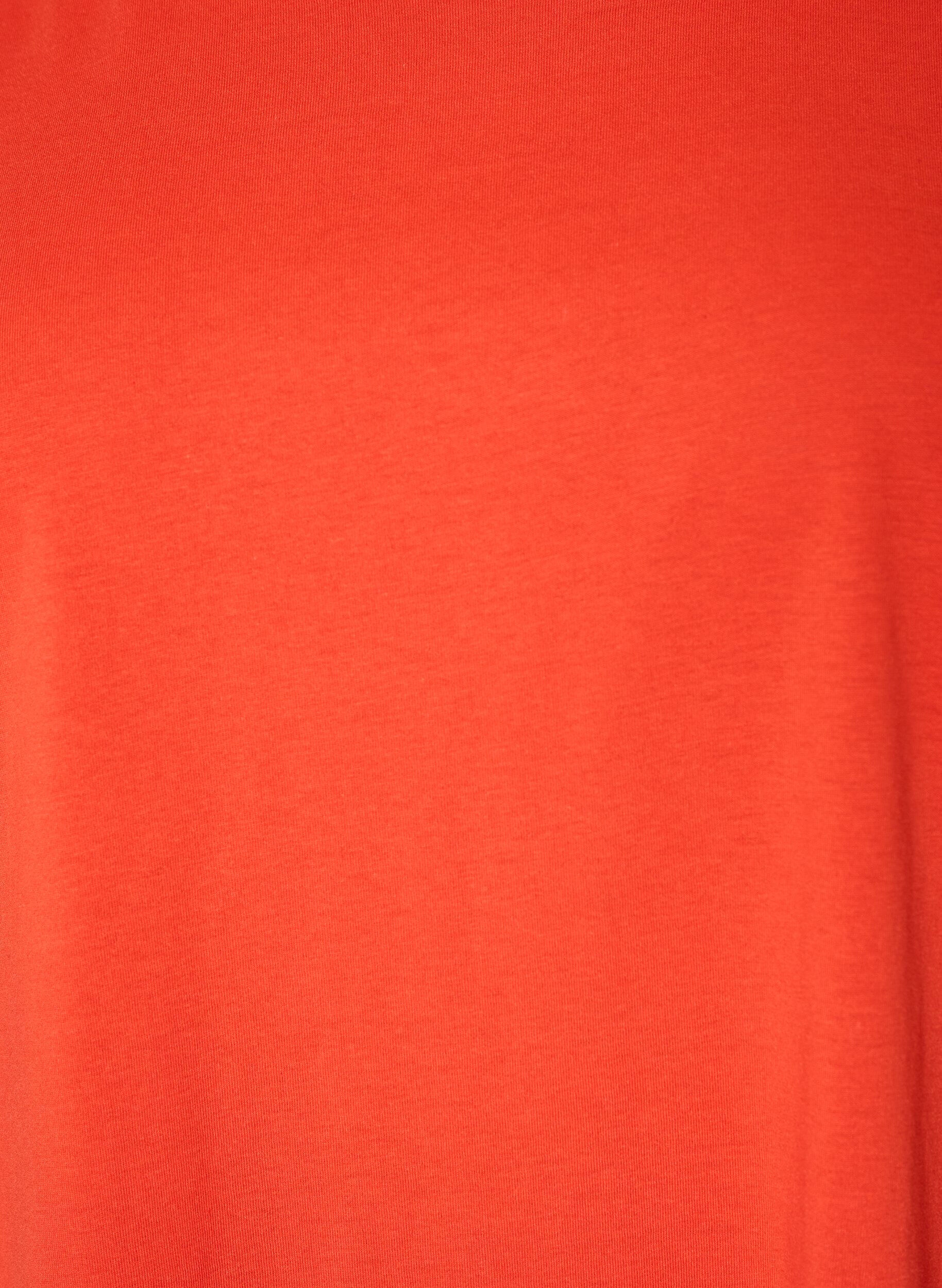 ZizziKurz&auml;rmeliges T-Shirt aus einer Baumwollmischung, Orange, Packshot image number 2