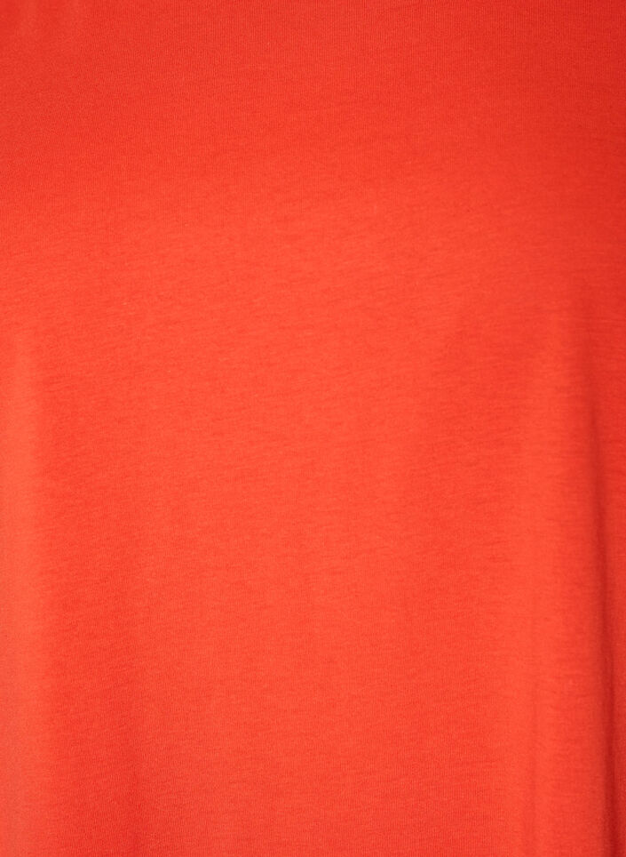 Kurz&auml;rmeliges T-Shirt aus einer Baumwollmischung, Orange, Packshot image number 2