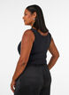 Figurbetontes Basic-Top aus glattem Stoff, Schwarz, Model image number 2