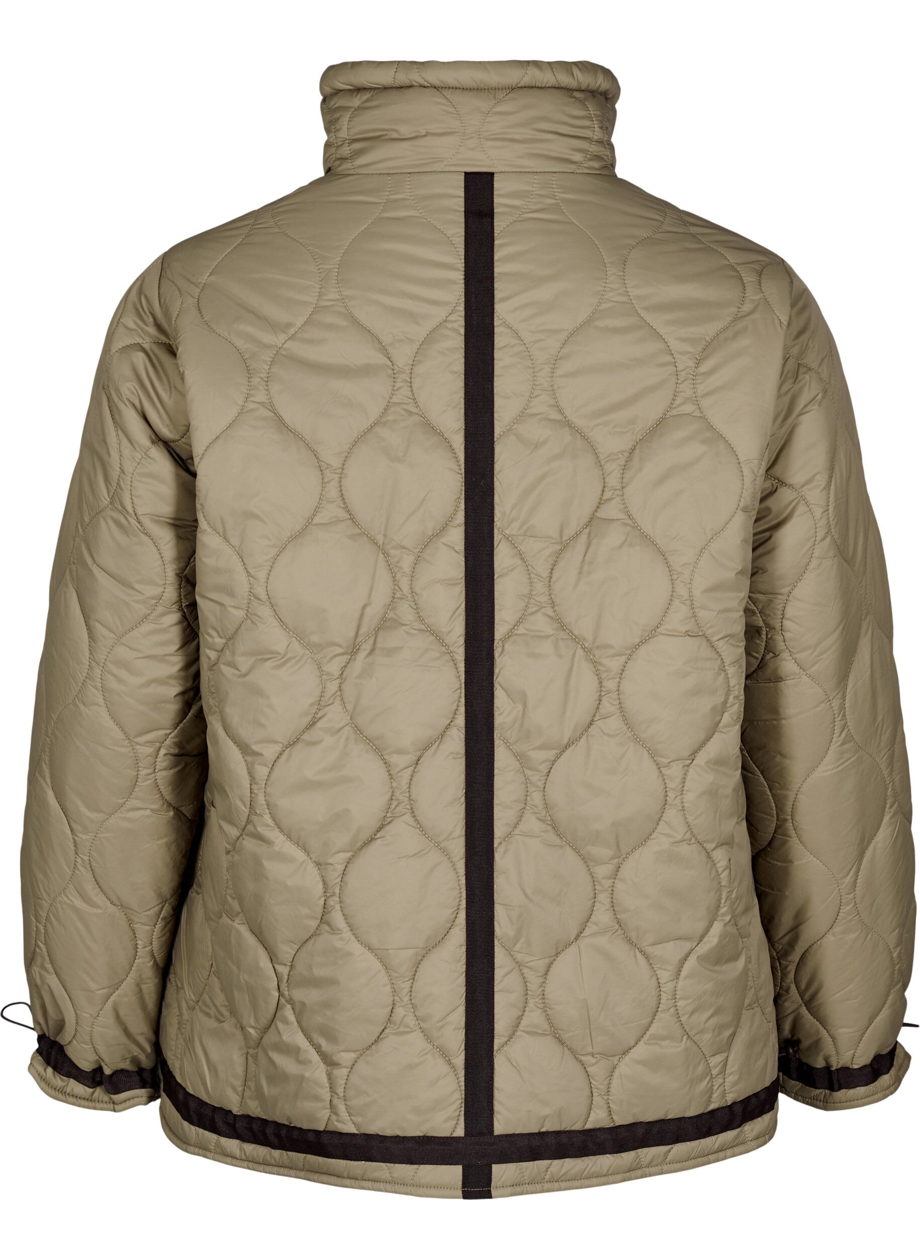 ZizziKurze Steppjacke mit Kontrastdetails, Beige, Packshot image number 1