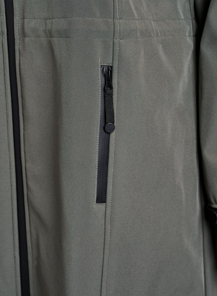 Softshelljacke mit abnehmbarer Kapuze, Grau, Packshot image number 3