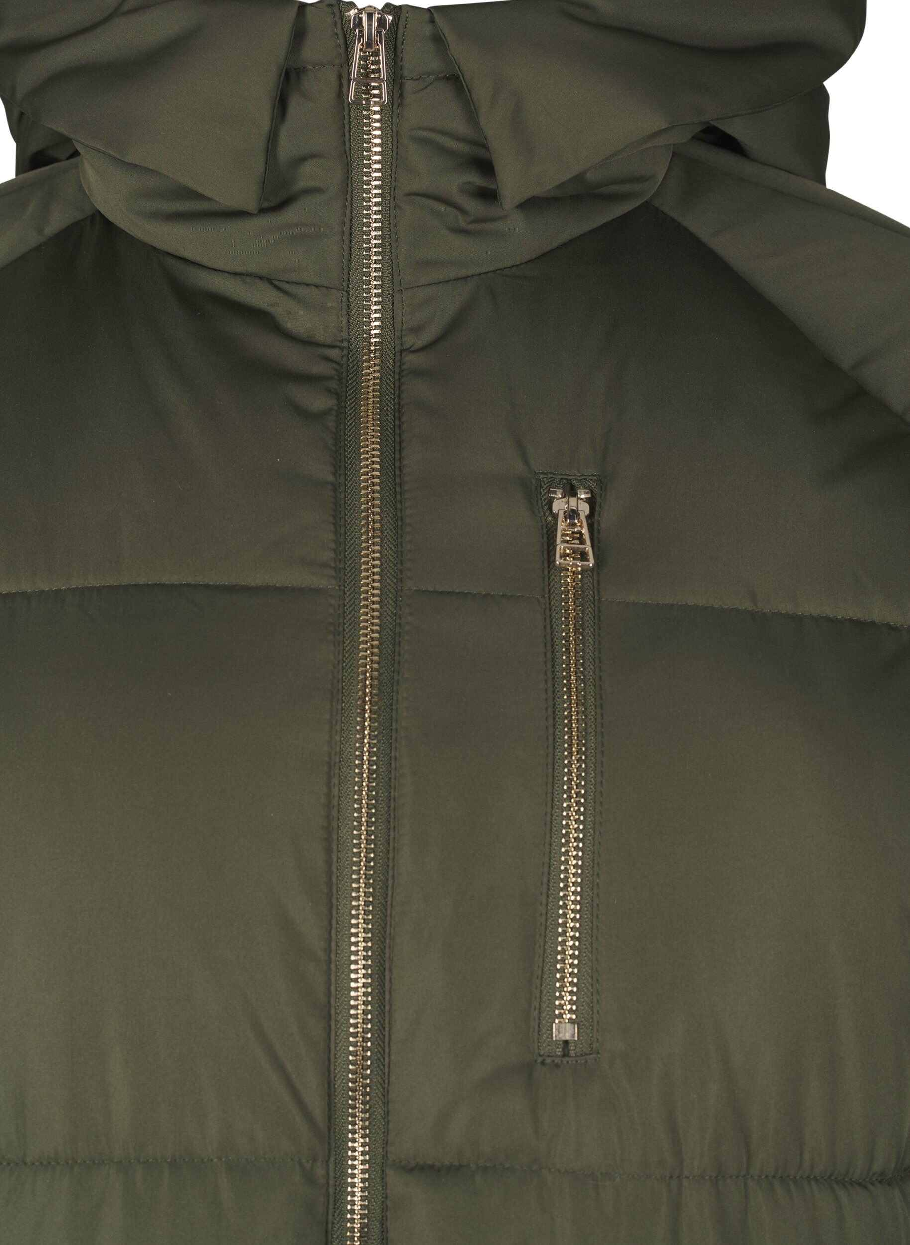 ZizziPufferjacke mit Kapuze, Gr&uuml;n, Packshot image number 2