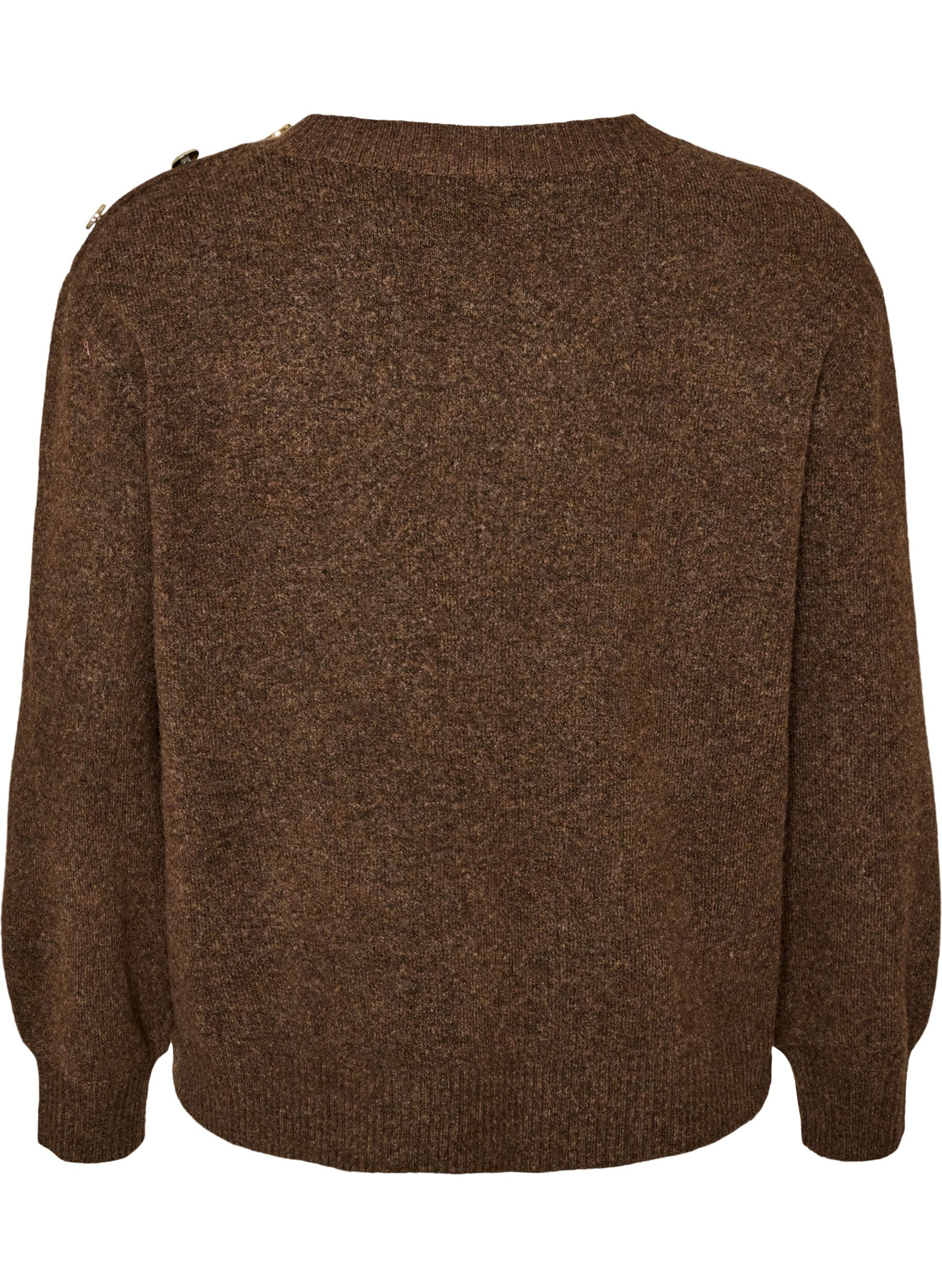 ZizziStrickbluse mit Knopfleiste, 0890, Packshot image number 1
