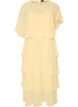 Maxikleid mit R&uuml;schen-Volants und abnehmbarem Cape, Gelb, Packshot image number 0