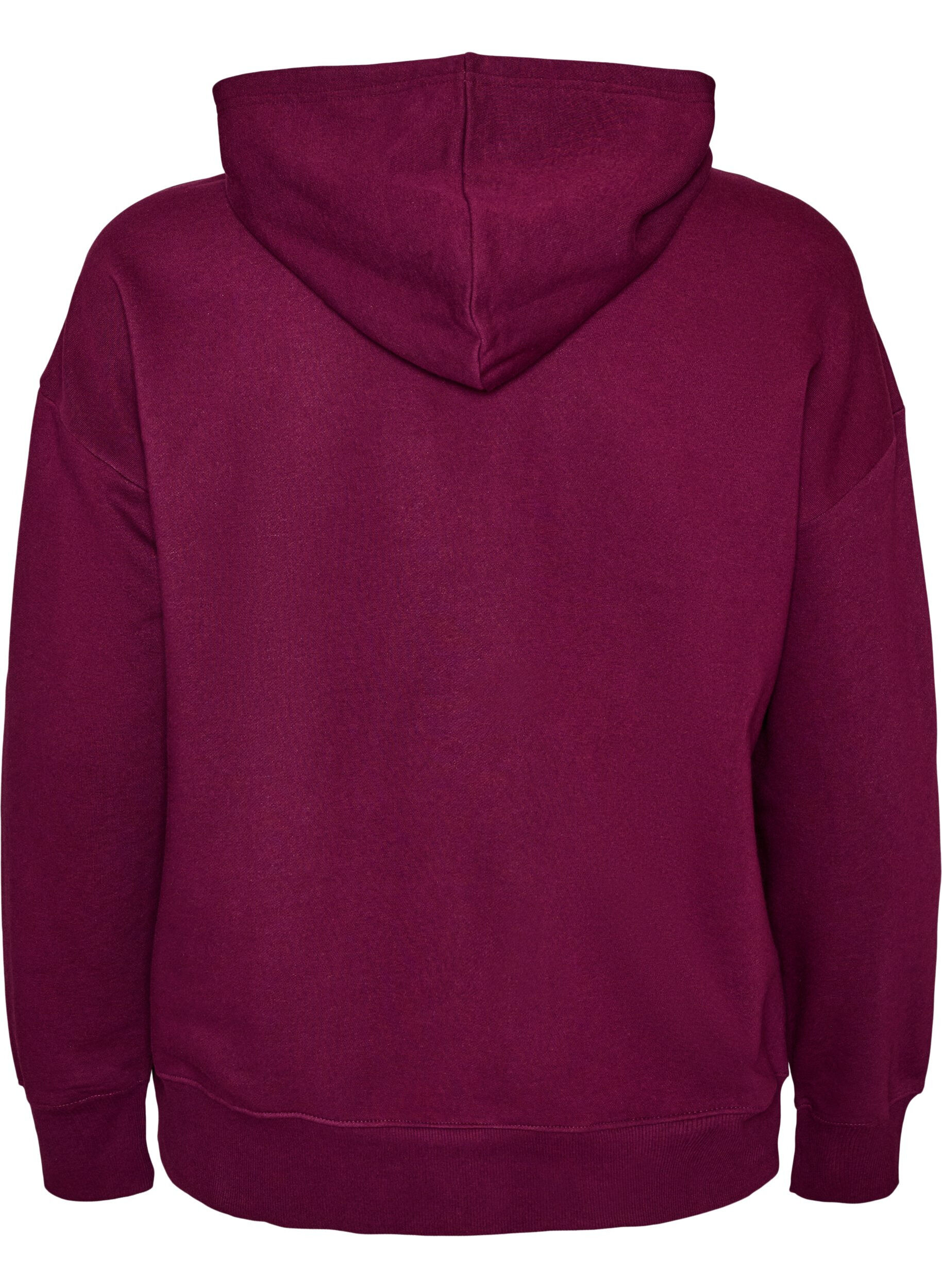 ZizziHoodie mit Brustaufdruck, Lila, Packshot image number 1