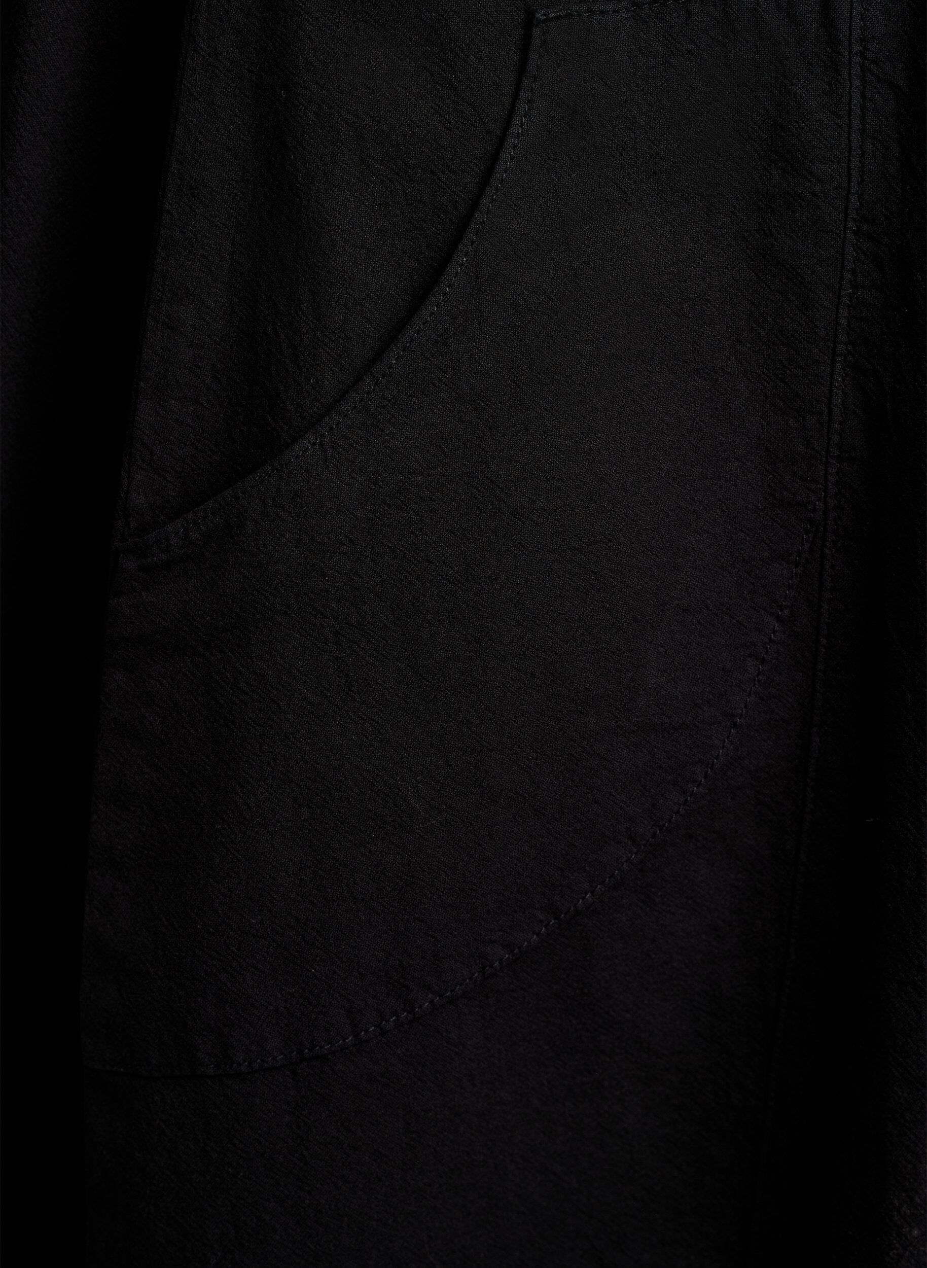 ZizziKurzarm Kleid aus Baumwolle, Schwarz, Packshot image number 3