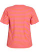 Gestreiftes T-Shirt mit gerippter Struktur, Orange, Packshot image number 1