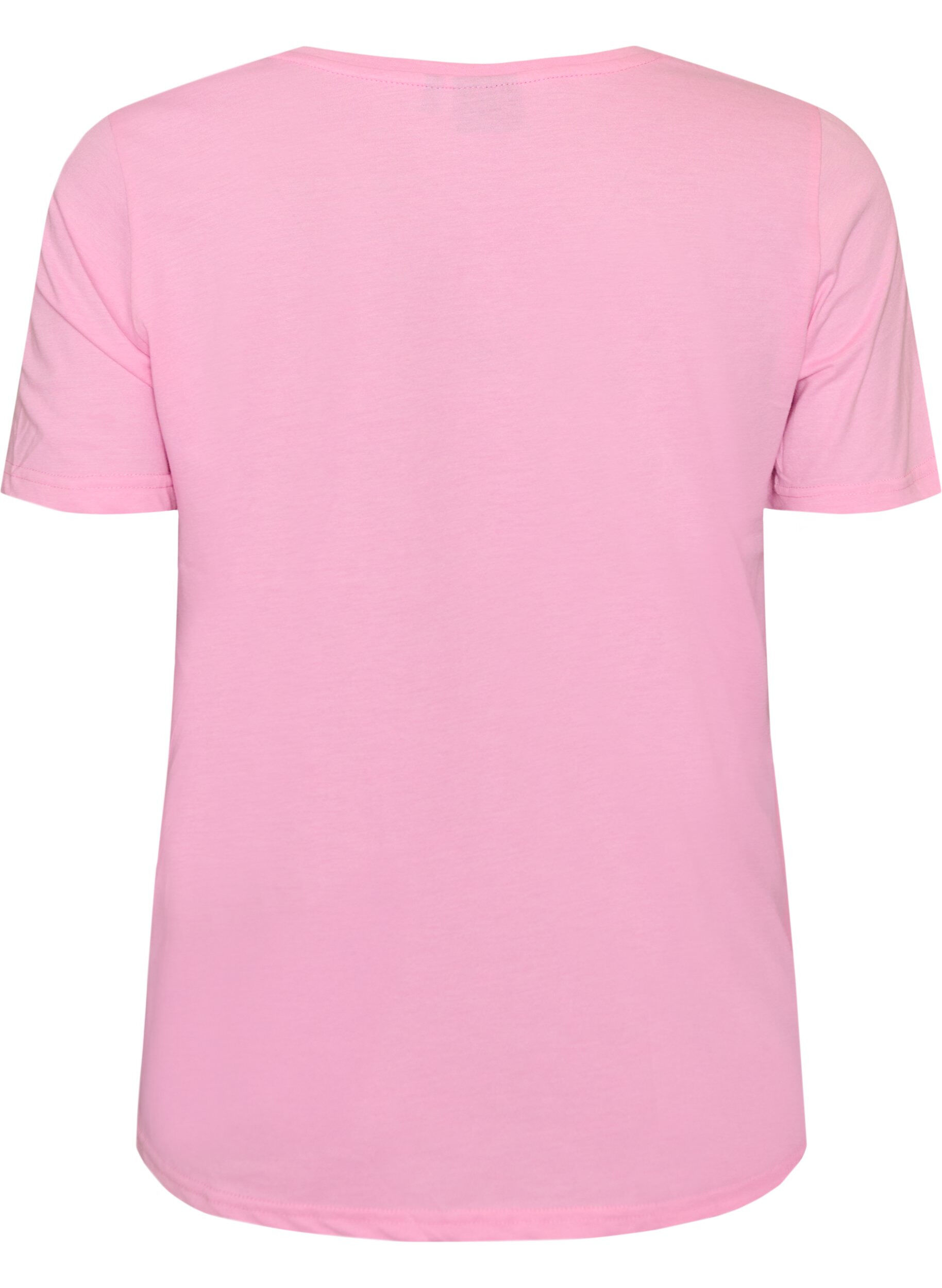 ZizziT-Shirt mit V-Ausschnitt, Pink, Packshot image number 1