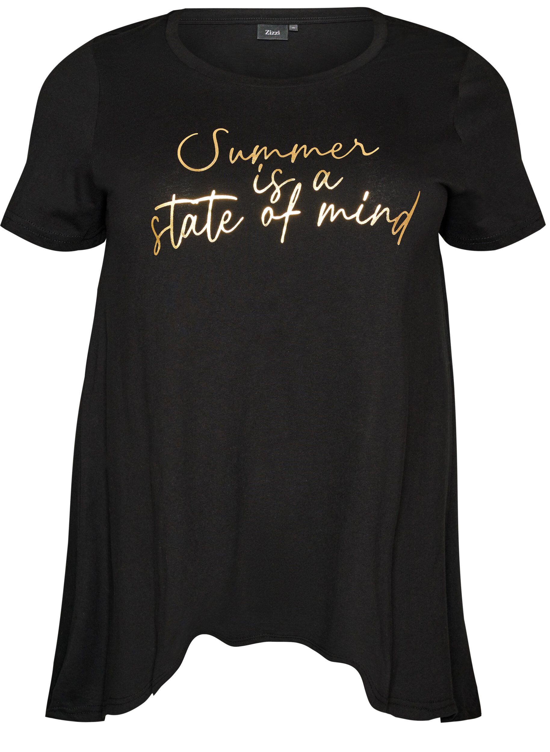 T-Shirt mit Rundhalsausschnitt und A-Linie