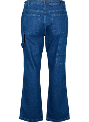 Gerade Passform Cargo Jeans, Dark blue, Packshot image number 1