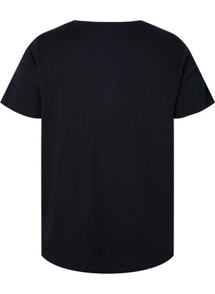 Baumwoll-T-Shirt mit Pailletten, Black w. Love, Packshot image number 1