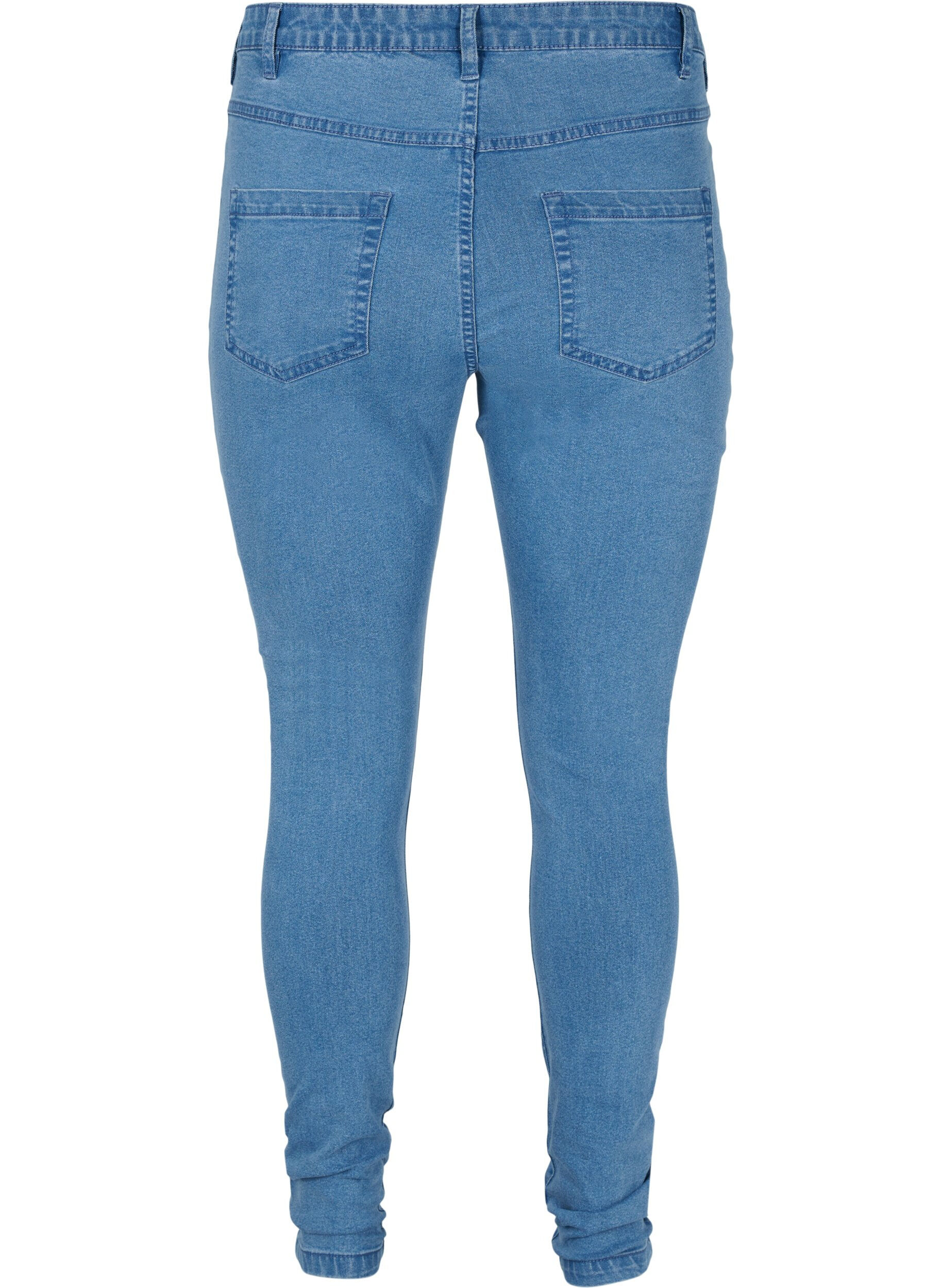 ZizziHochtaillierte Super Slim Amy Jeans, Blau, Packshot image number 1