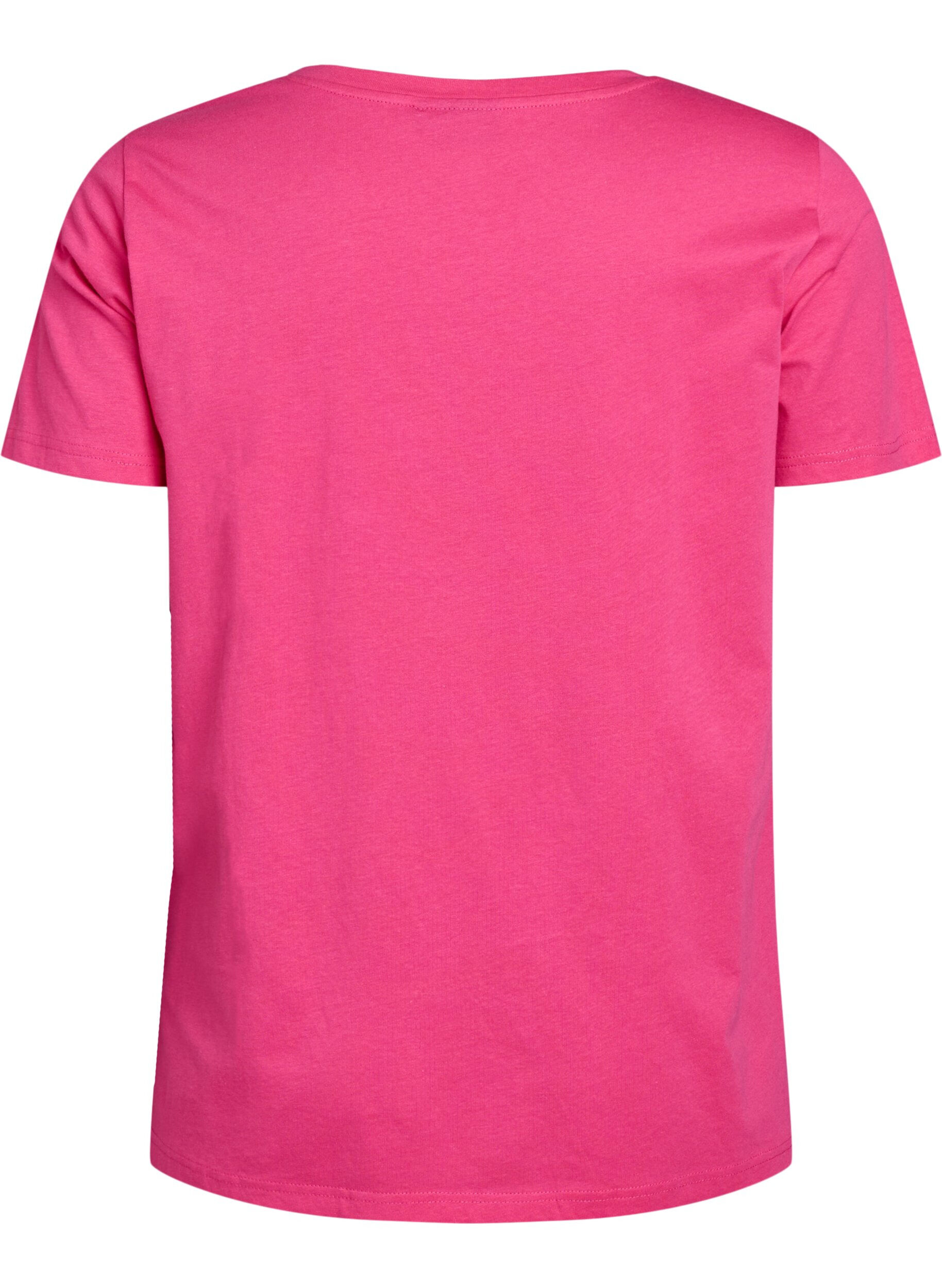 ZizziBaumwoll-T-Shirt mit Motiv, Raspberry w. Bows, Packshot image number 1