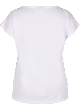 T-Shirt mit Brusttasche aus Bio-Baumwolle, Bright White, Packshot image number 1