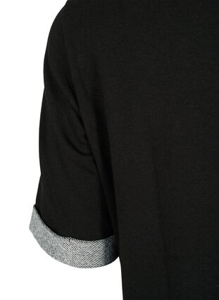Kurzärmliges Sweatkleid mit Taschen, Black, Packshot image number 3