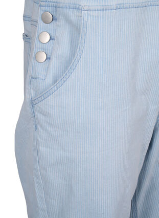 Gestreifte Jeans-Latzhosen, L. Blue Denim Stripe, Packshot image number 3
