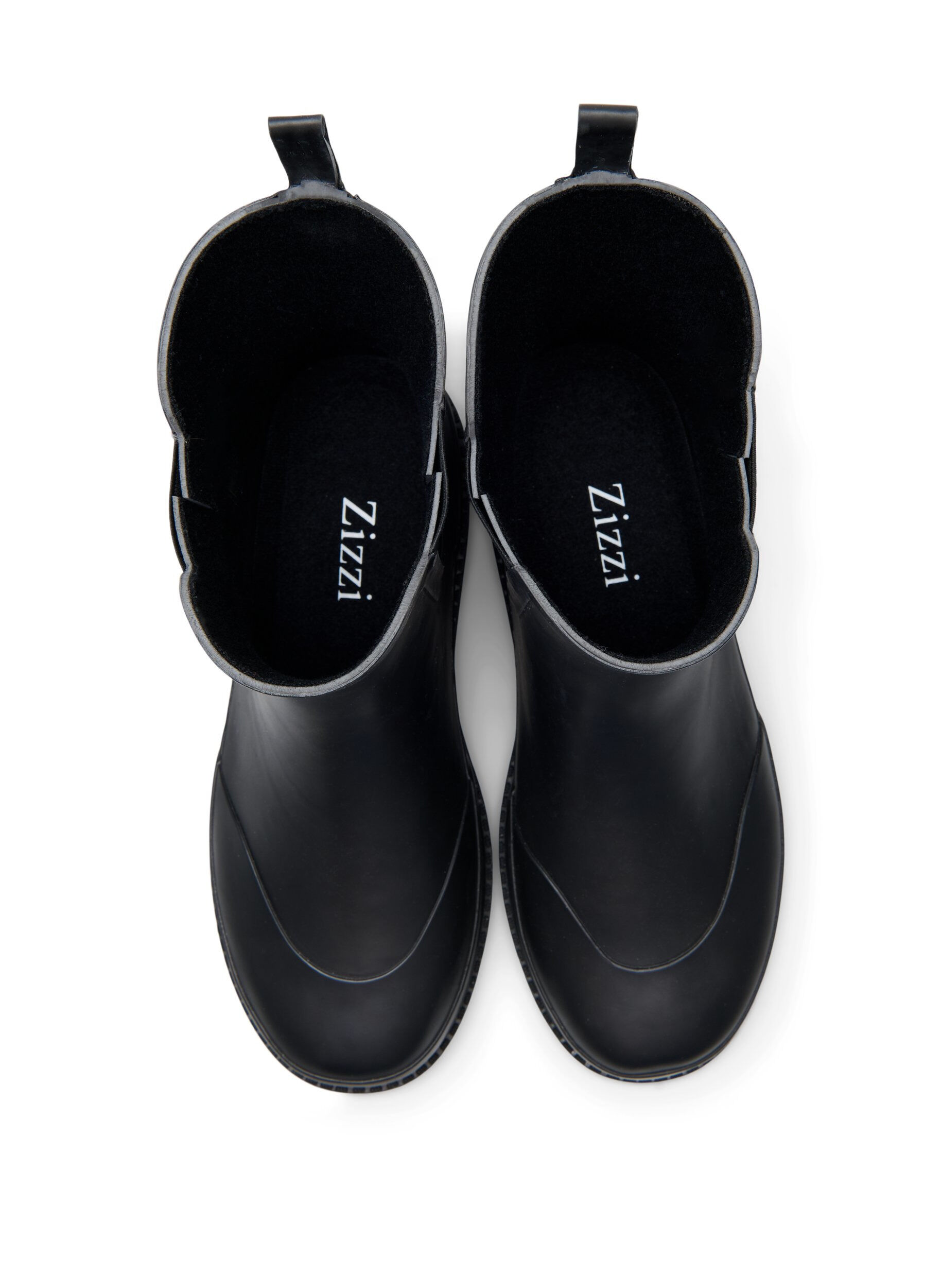 ZizziKurze breite Passform Gummistiefel, Black, Packshot image number 2
