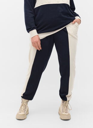 Sweatpants mit Colour-Block, Night Sky/Off White, Model image number 3