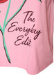 T-Shirt aus Baumwolle mit Frontprint, Pink, Packshot image number 3