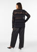 Bluse aus Spitze mit langen &Auml;rmeln, Schwarz, Model image number 2