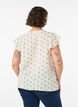 &Auml;rmellose Bluse mit H&auml;kelborte und R&uuml;schendetail, Beige, Model image number 2