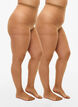 2-pack Strumpfhosen in 20 DEN, Clear, Packshot image number 0