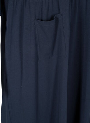 Midikleid aus Bio-Baumwolle mit Taschen, Navy Blazer, Packshot image number 3