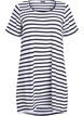 Gestreiftes Jerseykleid mit kurzen Ärmeln, Schwarz, Packshot image number 0