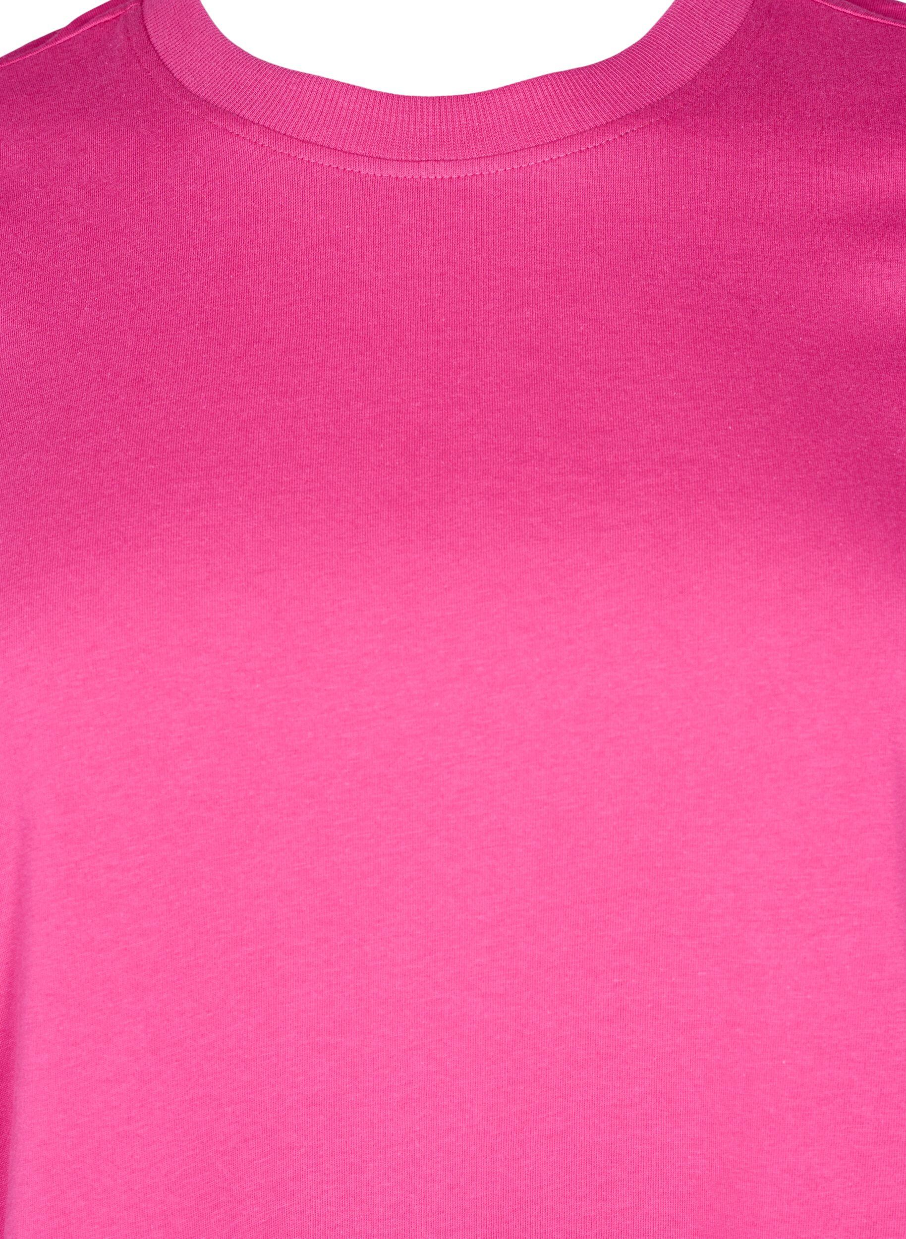 ZizziBasic-T-Shirt aus Baumwolle mit Rundhalsausschnitt, Rot, Packshot image number 2