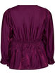 Gl&auml;nzende Bluse aus Viskose mit Peplum-Effekt, Lila, Packshot image number 1