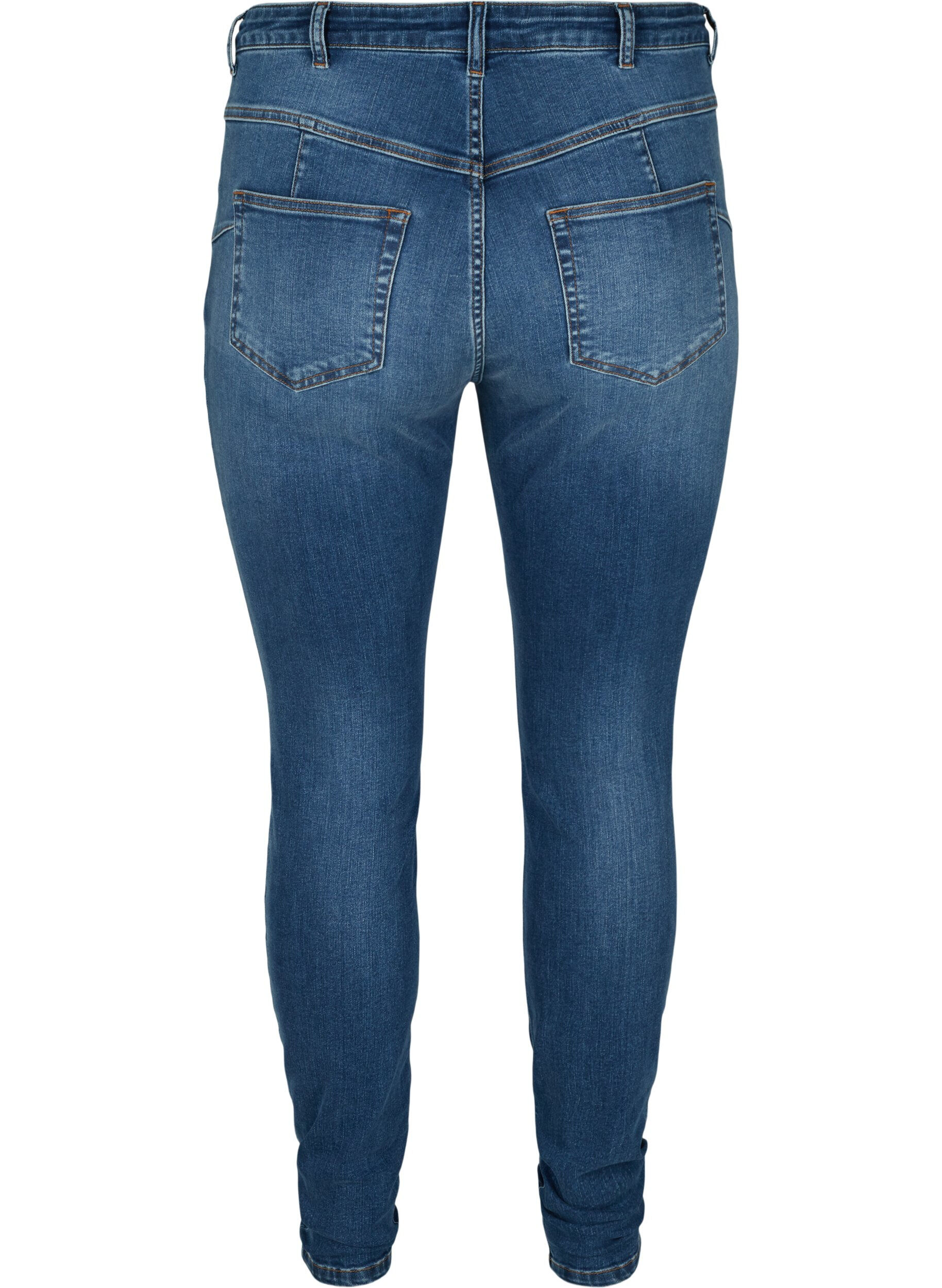 ZizziHochtaillierte Amy Jeans mit Push-Up, Blue denim, Packshot image number 1