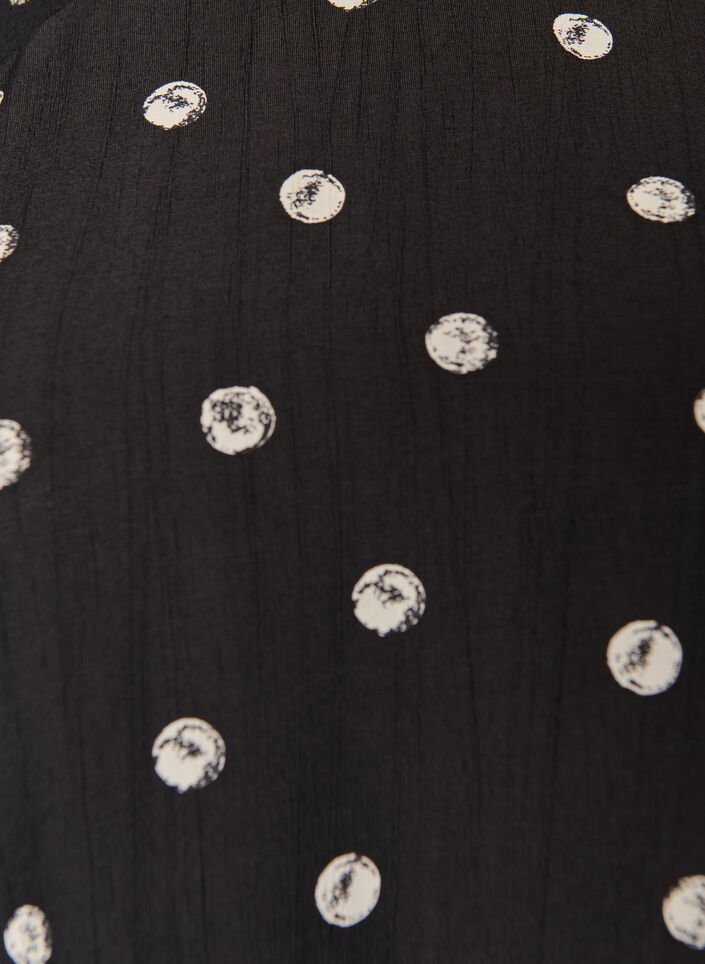 Kurzes Kleid aus Viskose mit Ballon&auml;rmeln, Schwarz, Packshot