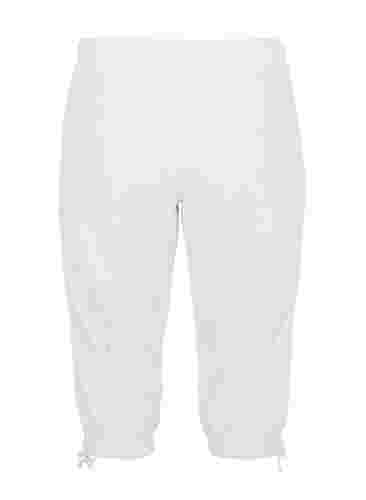 Capri-Hose aus Baumwolle, Bright White, Packshot image number 1