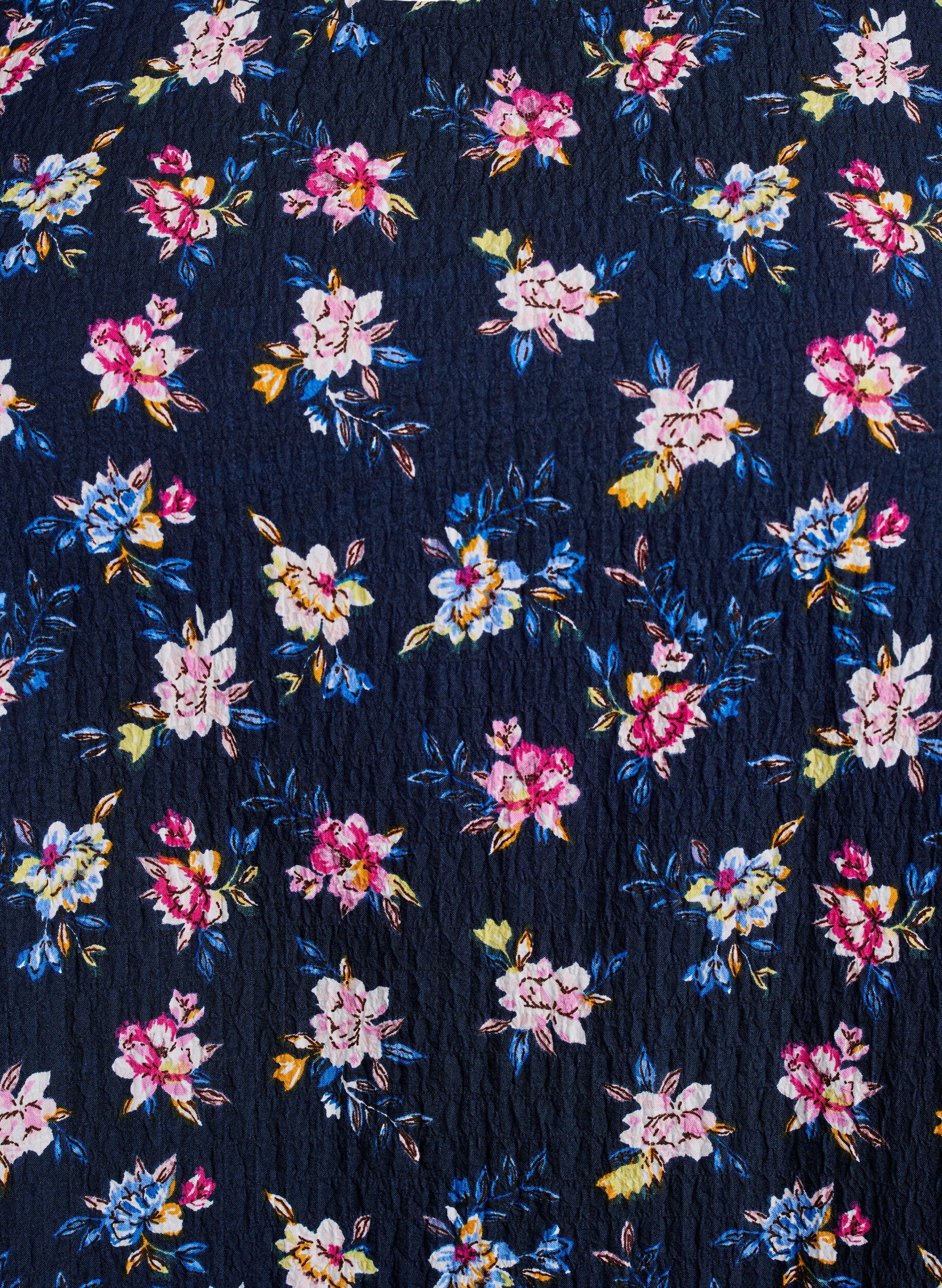 ZizziBluse mit Struktur und kurzen &Auml;rmeln, Blau, Packshot image number 2
