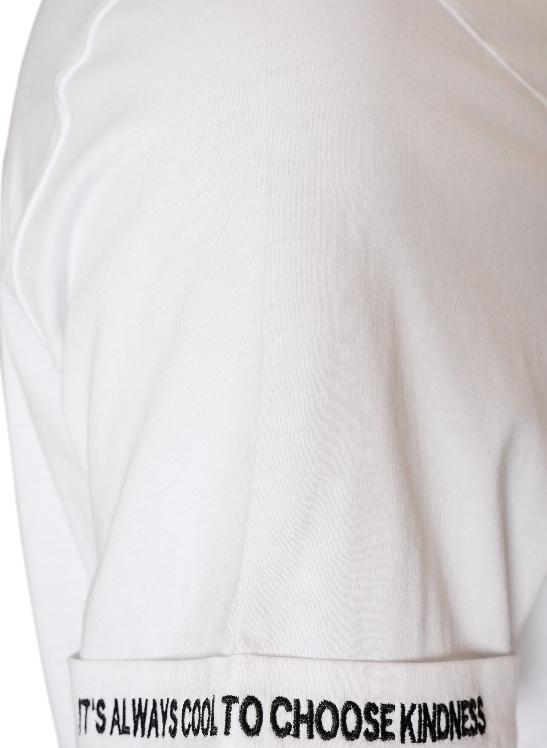 ZizziT-Shirt aus Baumwolle mit aufgesticktem Text, Wei&szlig;, Packshot image number 3