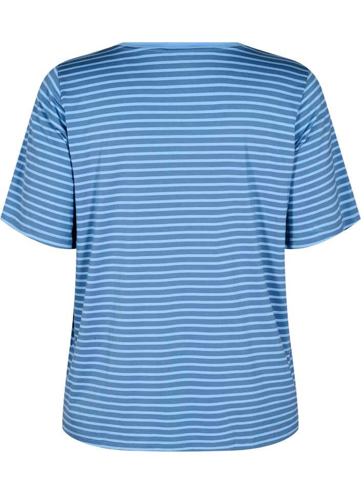 T-Shirt mit TENCEL™ Lyocell und Streifen, Blau, Packshot image number 1