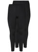2-pack Basic Leggings, Schwarz, Packshot image number 0