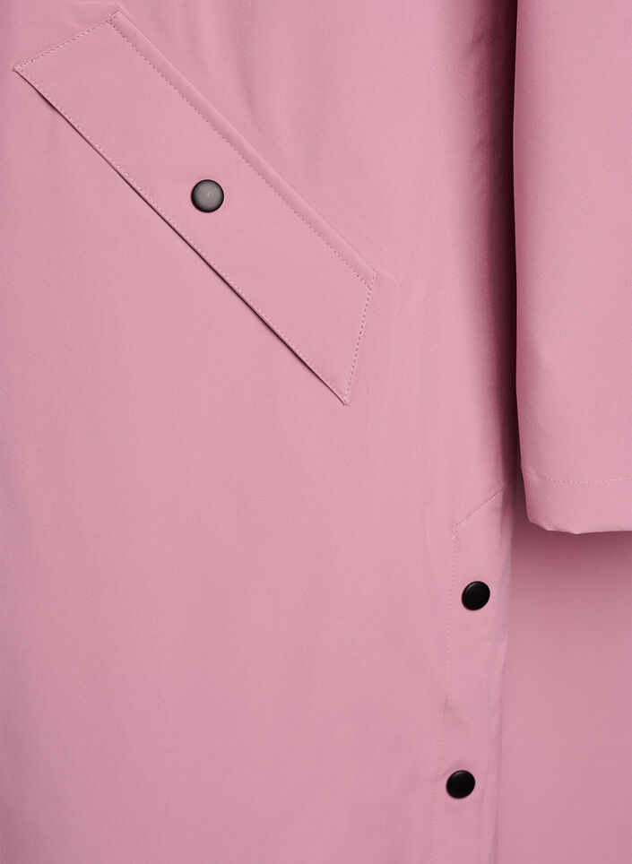 Regenjacke mit Taschen und Kapuze, Rot, Packshot