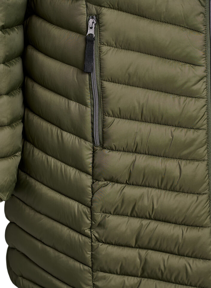 Leichte Jacke mit Taschen und abnehmbarer Kapuze, Gr&uuml;n, Packshot image number 3