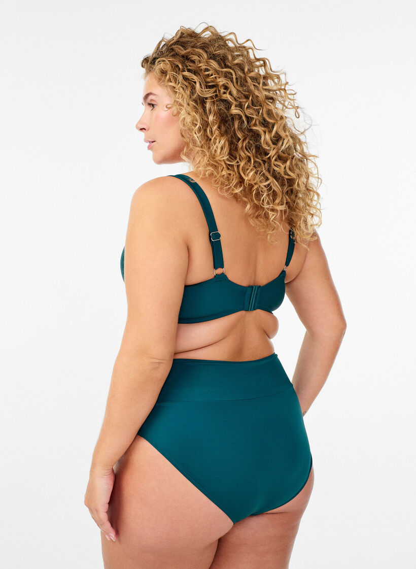 Bikini-Slip mit Wickeldetail, Gr&uuml;n, Model