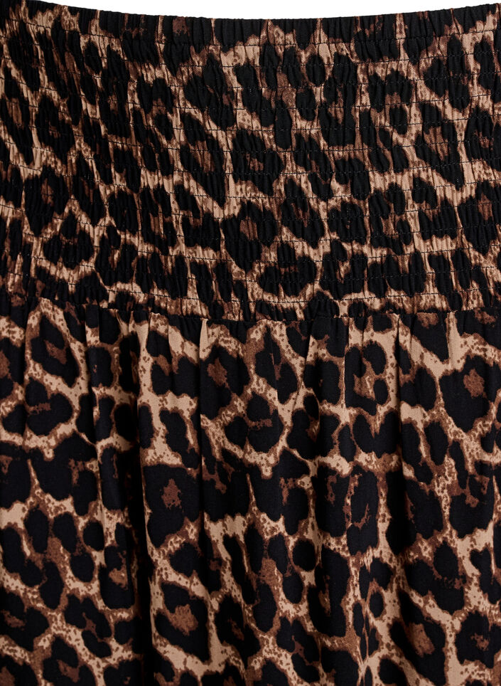 FLASH – Maxirock aus Viskose mit Smok, Braun, Packshot image number 2