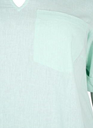 Tunika mit kurzen Ärmeln aus Baumwollgemisch mit Leinen, Brook Green, Packshot image number 2
