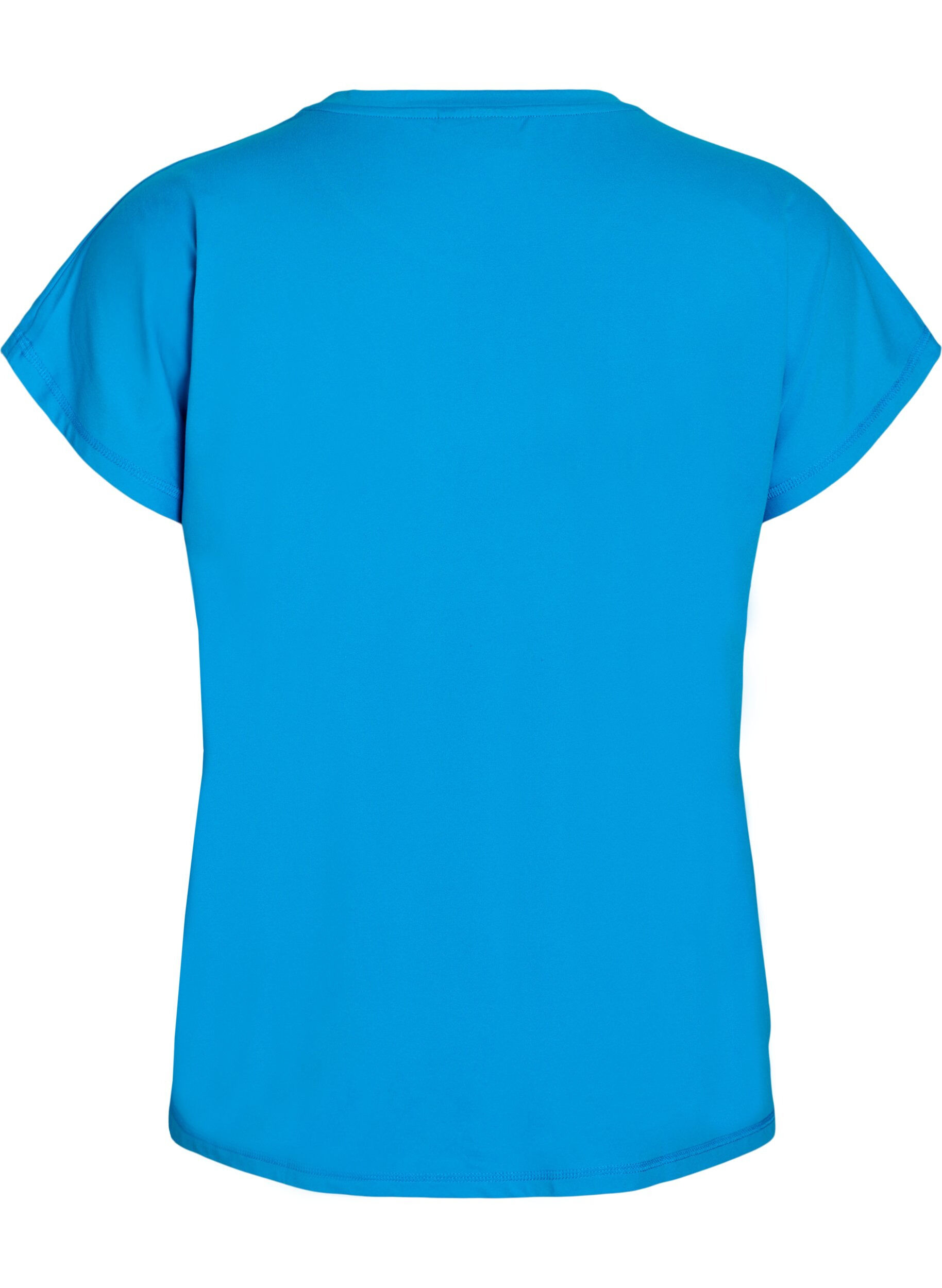 ZizziEinfarbiges Trainings-T-Shirt, Blau, Packshot image number 1