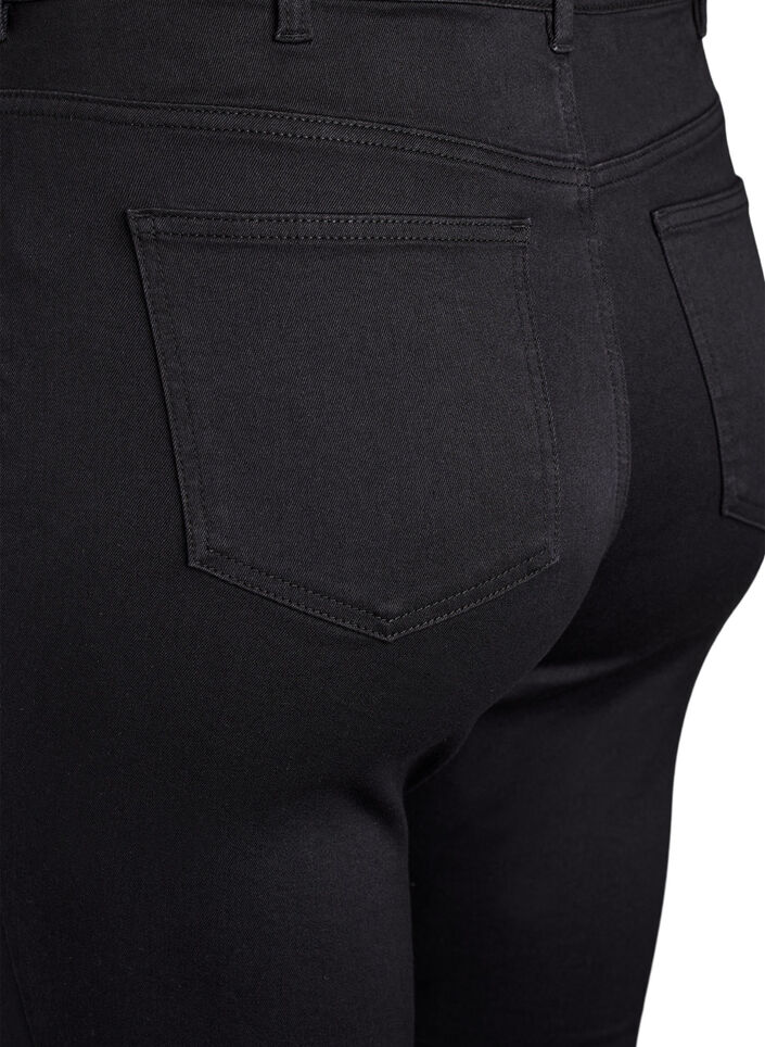 Hoch taillierte super Slim Amy Jeans, Schwarz, Packshot image number 3