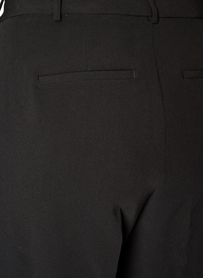 Weite Anzughose mit hoher Taille, Schwarz, Packshot image number 3