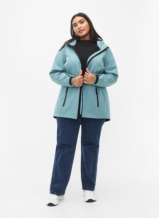 Kurze Softshell-Jacke mit Taschen, Arctic, Model image number 2