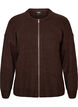 Strickjacke mit Rei&szlig;verschluss, Braun, Packshot image number 0